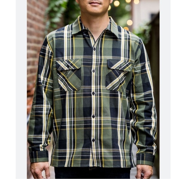 Indigofera Webster Check Flannel Button Down Shirt Size S - Picture 1 of 7